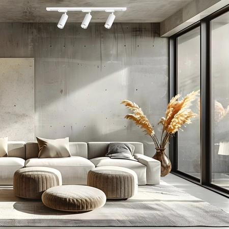 Zestaw Oprawa Mica Track Biały + Chrom 3xGU10 1m