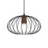 Lampa wisząca MERIDIANO, MLP7959, czarny/brązowy, 1x60W E27