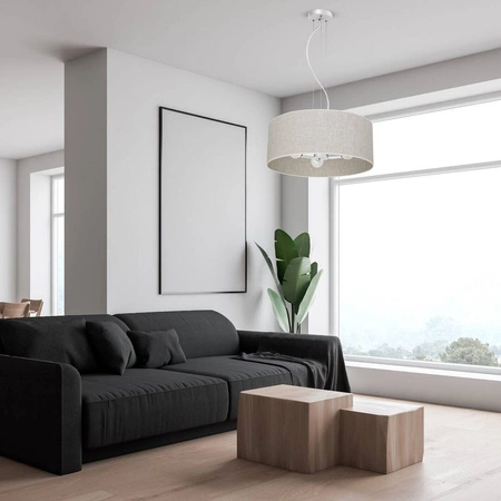 Lampa wisząca LINO, MLP7501, biały/szary, 3x60W E27