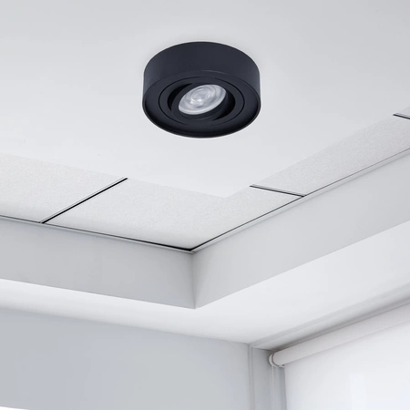 Oprawa podtynkowa NUSA Round Black wys. 5cm | czarny