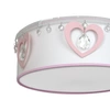 Lampa sufitowa HEART, biały/różowy/transparentny, 2x60W E27, MLP8279