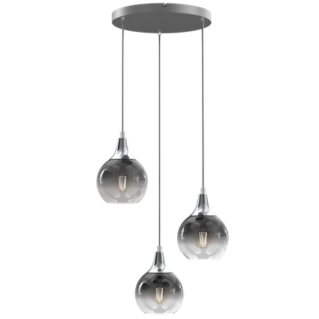 Lampa wisząca MONTE SILVER, MLP8323, srebrna, 3x60W E27