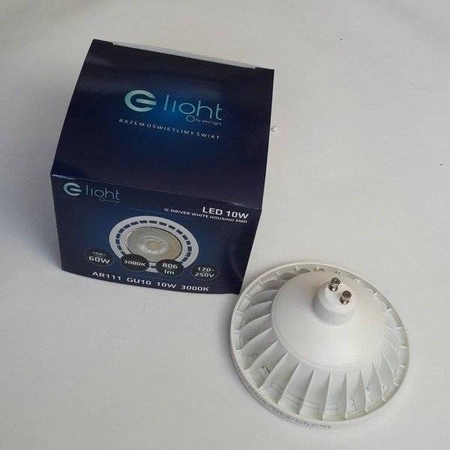 Żarówka LED MR111 GU10 10W biała 3000K ciepła