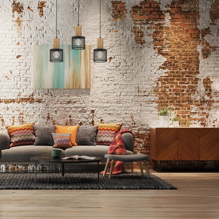 Lampa wisząca SOBRESA 3xE27 | Czarna