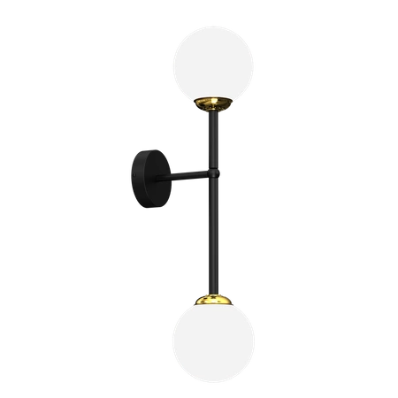 Kinkiet POP, MLP7843, czarny/złoty/biały, 2x40W E14