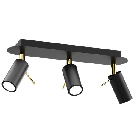 Lampa sufitowa PRESTON GOLD/BLACK 3x mini GU10