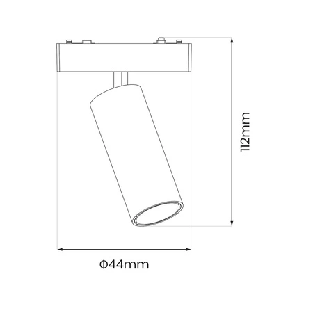 Slim Magnetic Track Czarny Spot 9W LED Tuya CCT