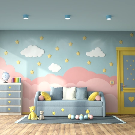 Lampa sufitowa spot DIXIE BLUE GX53 szer. 8cm | niebieski