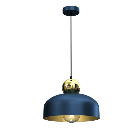 Lampa Wisząca HARALD GOLD/NAVY BLUE 1xE27