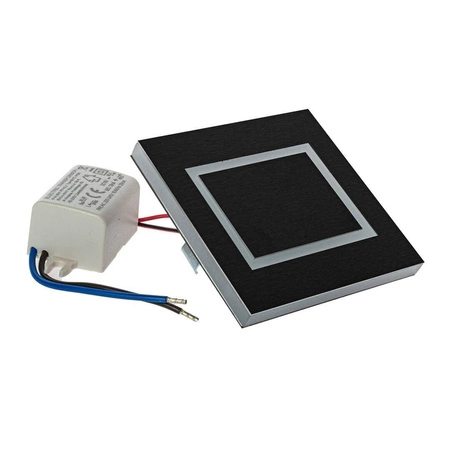 Oprawa schodowa EVRA BLACK, 0,6W LED, barwa ciepła 3000K, EKS6904