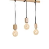 Lampa Wisząca JACK, MLP582, drewno naturalne, 3x60W E27