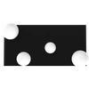 Nowoczesna lampa sufitowa BIBIONE, MLP8391, czarna z białymi kloszami, 4x25W G9