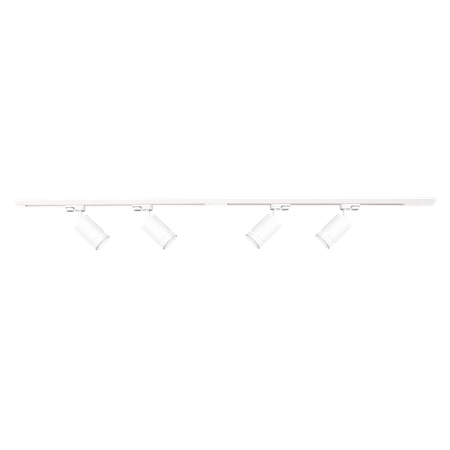 Zestaw Szynoprzewód 4xPipe Ring GU10 + Prowadnica 2x1m + Złączki - Biały