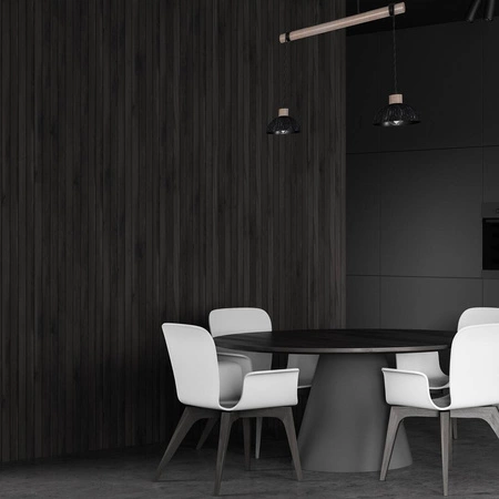 Lampa wisząca ERIK, MLP7639, przecierany czarny/drewno patynowane, 2x60W E27