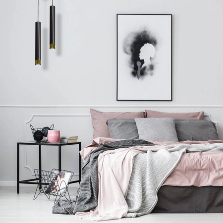 Nowoczesna lampa wisząca DANI BLACK/GOLD 1xGU10 MLP6239