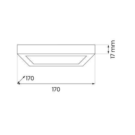 Plafon Evora Czarny Square 12W 3CCT