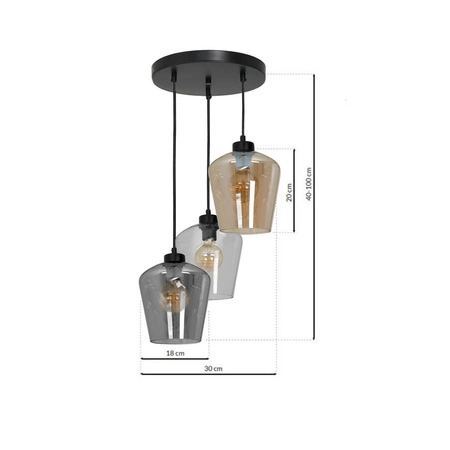 Nowoczesna lampa wisząca koło SANTIAGO MIX MLP6614