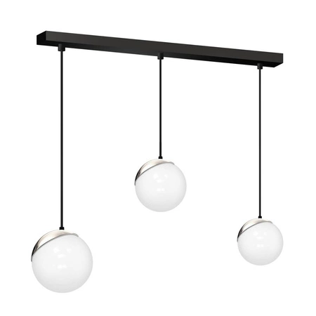 Lampa wisząca SFERA, MLP7238, czarny/chrom/biały, 3x40W E14