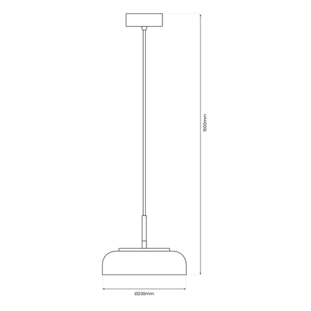 Lampa wisząca VETRO AMBER 6W