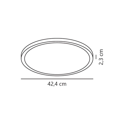 Lampa sufitowa OjaSmart LED 2700-6500K Biała zmienna (CCT) Plastik | Czarny