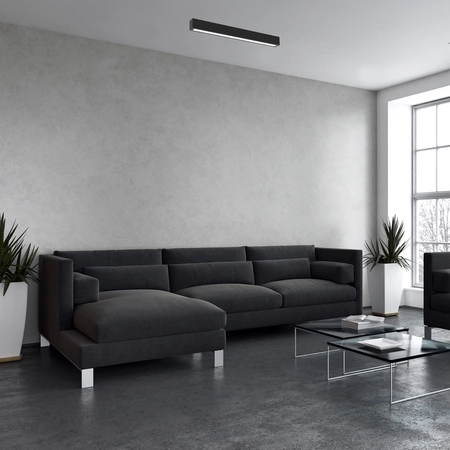 Lampa sufitowa LUNGO, MLP8909, czarna, 1xT8 9W LED