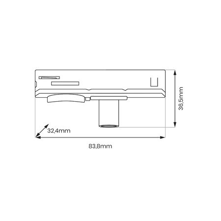 Złączka Track Biały Do Lampy Wiszącej 1-Obwodowy