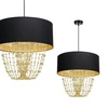 Nowoczesna lampa wisząca ALMERIA BLACK/GOLD 1xE27 MLP6442