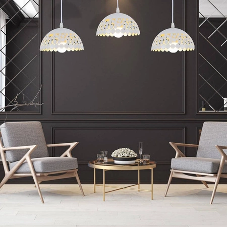 Lampa wisząca LISA , ML6139, biały/złoty, 3x60W E27