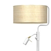 Lampa podłogowa MARSHALL WHITE / RATTAN 1xE27 + 1x mini GU10