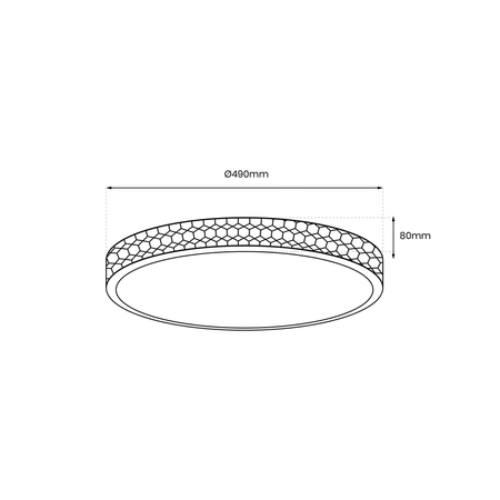 Plafoniera SHINY AMBER 34W Ø490 mm
