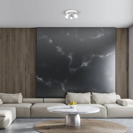 Lampa sufitowa plafon DIXIE WHITE 3x GX53 szer. 30cm | biały