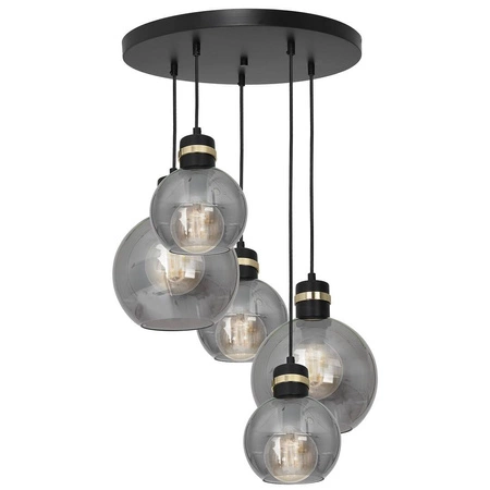 Lampa wisząca KOŁO OMEGA BLACK / GOLD MLP6534