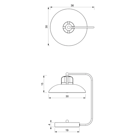 Lampka biurkowa FELIX WHITE/GOLD 1xE27