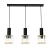 Lampa wisząca CRISTAL, MLP8361, czarny/transparentny/złoty, 3x60 E27