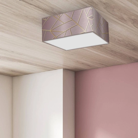 Lampa sufitowa ZIGGY PINK, MLP7588, różowy/złoty, 2x60W E27