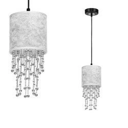 Nowoczesna lampa wisząca ALMERIA SILVER/BLACK 1xE27 MLP6434