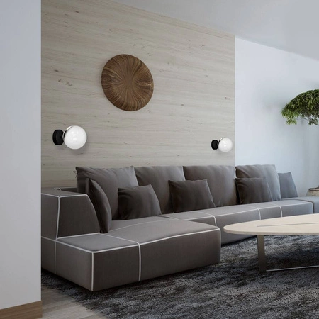 Kinkiet nowoczesny szklana kula SFERA chrom