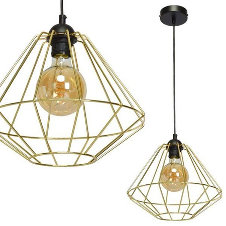 Lampa wisząca INDUSTRIALNA LUPO BLACK/GOLD 1xE27 MLP6270