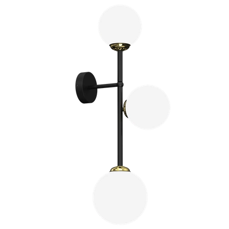 Kinkiet POP, MLP7844, czarny/złoty/biały, 3x40W E14