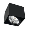 Oprawa Natynkowa BOX Plaza 1xGU10 AR111 Czarna w nowoczesnym stylu