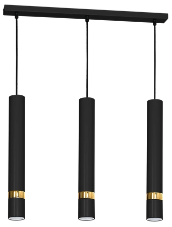 Lampa wisząca JOKER, MLP6080, czarny/złoty, 3x8W GU10