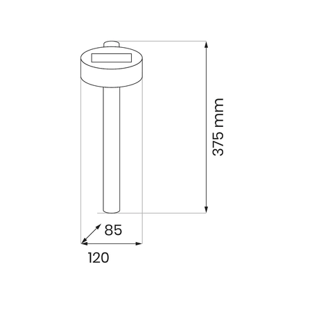 Słupek Solarny Eye 3000K IP44