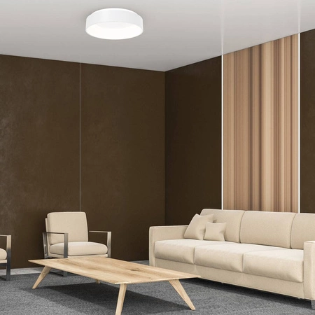 Biały plafon OHIO LED, śr 45cm 24W