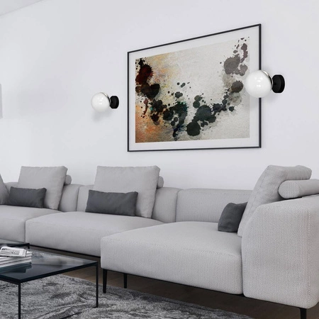 Kinkiet nowoczesny szklana kula SFERA chrom