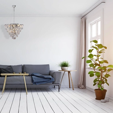 Lampa wisząca żyrandol glamour CHELSEA CHROME ML6001