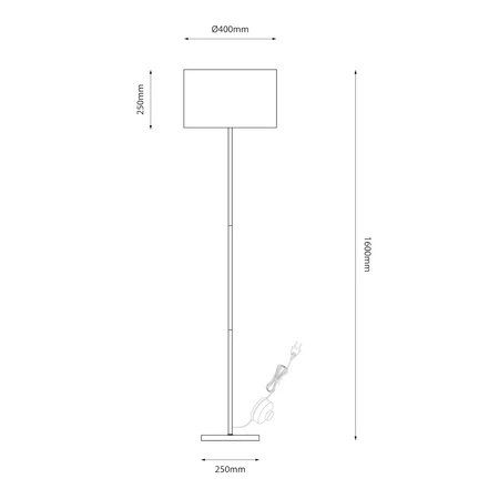 Lampa podłogowa MORGAN 1xE27