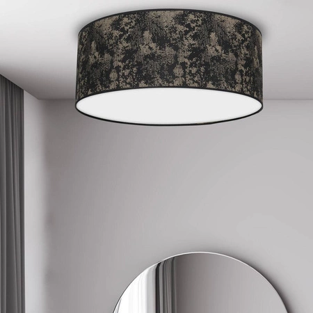 Lampa sufitowa SATINO, Ø40cm, czarny/złoty, 2x60W E27, MLP7317