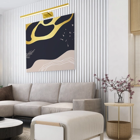 Kinkiet nad obraz plakat PINTO GOLD 12W LED 50cm | Złoty