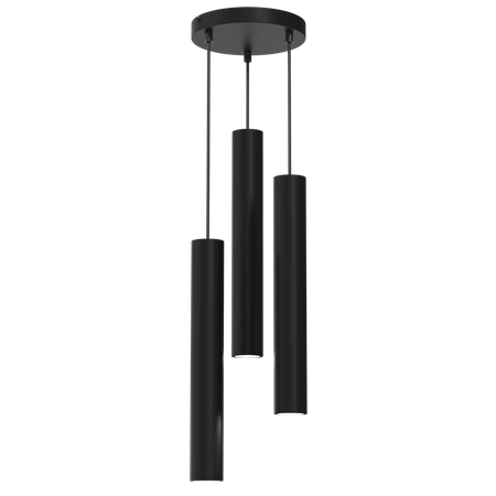 Lampa wisząca HUDSON, MLP8793, czarna, 3x8W GU10