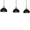 Lampa wisząca ERIK, MLP7226, czarny/drewno, 3x60W E27